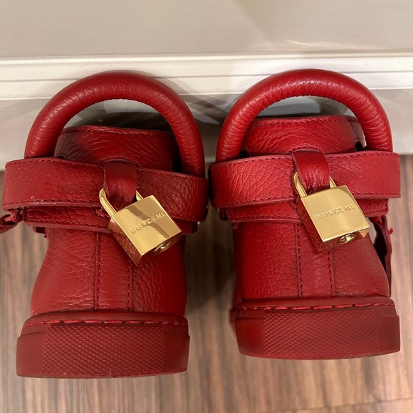 Buscemi Womens Alce Red 100MM Leather Sneakers size 37 (US 7) - Picture 9 of 12